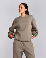 Women's Gray Cropped Hoodie & Jogger Pants Set