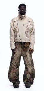 Men's Premium Graphic Bomber Jacket & Baggy Cargo Pants Set