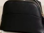 Women's Black Zipper Cosmetic Pouch Travel Makeup Bag - Image 2