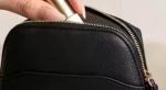 Women's Black Zipper Cosmetic Pouch Travel Makeup Bag - Image 3