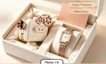 Elegant Rose Gold Women’s Watch Gift Set – Classic Timepiece & Retro Decor Set - Image 2