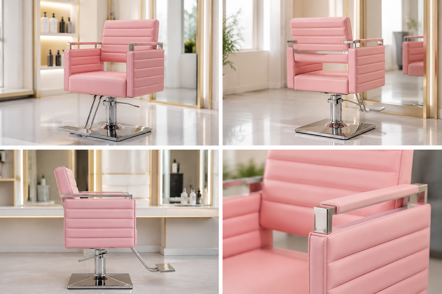 ChatGPT Image Aug 9, 2026, 04_45_48 AM Professional Pink Hydraulic Salon Chair – Modern Hairdressing & Beauty Barber Chair - Image 1