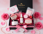 Pretty Queen Rose & Peppermint Self-Care Gift Set – Luxury Bath & Body Care Gift Box for Women