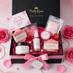 Pretty Queen Rose & Peppermint Self-Care Gift Set – Luxury Bath & Body Care Gift Box for Women