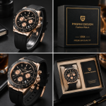 Pagani Design PD-1664 Men’s Chronograph Watch – 40mm Sapphire Crystal Quartz Sports Watc