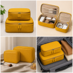 Luxury Genuine Leather Cosmetic Storage Bag (Premium Zipper Case)