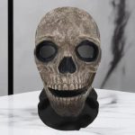 Halloween Ghost Face 3D Printed Stretchable Mesh Mask – Costume Party Accessory