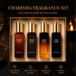 Charisma Fragrance Set for Men – 4-Piece Eau de Parfum Gift Set with Magnetic Oud, Vintage Suede, Elegant Amber & Pure Homme - Image 2
