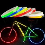 4pcs Reflective Motorcycle & Bicycle Rim Stripe Tape – Fluorescent Wheel Sticker