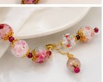 Elegant Floral Beaded Bracelet for Women – Handmade Style Pink Flower Pearl Bracelet - Image 4