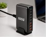 8-in-1 GaN 600W USB Charging Station – 5 USB-C & 3 USB-A Fast Charger Hub - Image 2