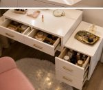LED Makeup Vanity Mirror with Tabletop Stand – Modern Round Dressing Mirror with Touch Sensor Light - Image 5