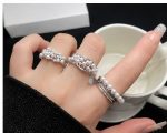 Elegant Pearl Ring Set for Women – Adjustable Silver-Tone Pearl Fashion Rings - Image 5