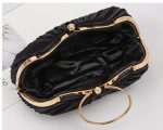 Women’s Pleated Evening Clutch Bag – Elegant Ring Handle Party & Wedding Handbag - Image 5
