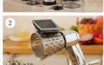 Rotary Cheese Grater & Vegetable Slicer – Manual Stainless Steel Drum Shredder for Kitchen - Image 2