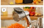 Rotary Cheese Grater & Vegetable Slicer – Manual Stainless Steel Drum Shredder for Kitchen - Image 3