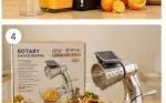 Rotary Cheese Grater & Vegetable Slicer – Manual Stainless Steel Drum Shredder for Kitchen - Image 4