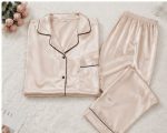 Luxury Satin Pajama Set for Women – Elegant 2-Piece Silk Sleepwear & Night Suit - Image 5