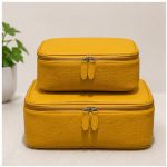 Luxury Genuine Leather Cosmetic Storage Bag (Premium Zipper Case) - Image 5